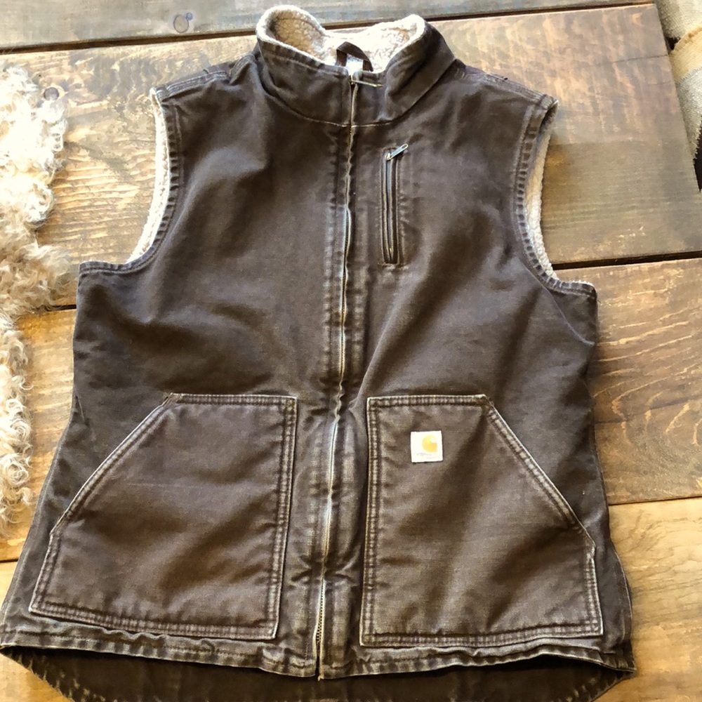 Carhartt Womens Sherpa lined  vest size 8/10 medium